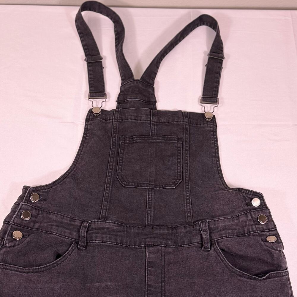 Love Moda Women’s Charcoal Black Denim Overalls Size 1X